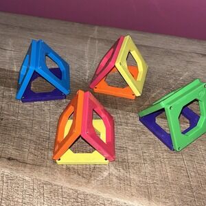 Kids 12 pc Lot Magformers Magnetic Building Blocks Tiles Toy, 3+